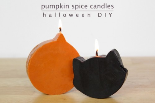 DIY Pumpkin Spice Halloween Candles