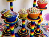 Diy Rainbow Colored Cupcake Stands