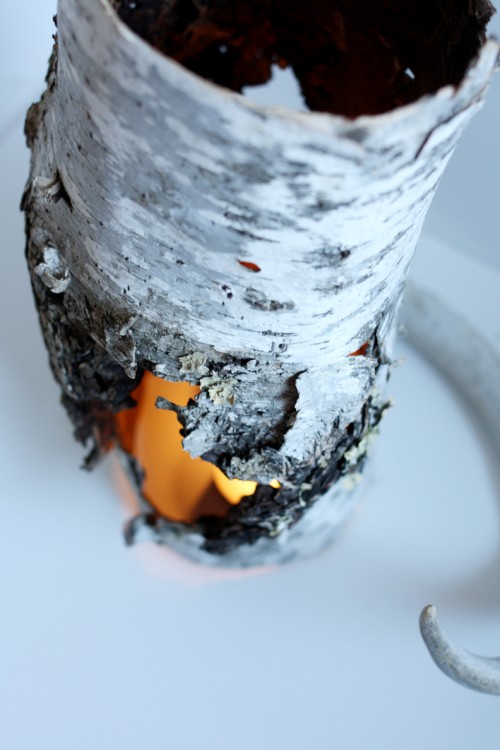 Diy Recycled Birch Piece Candle Holder