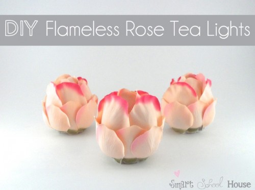 DIY Rose Tea Lights For Spring Nights