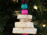 rustic wooden Christmas tree ornaments