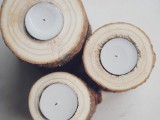 pine branch candleholders