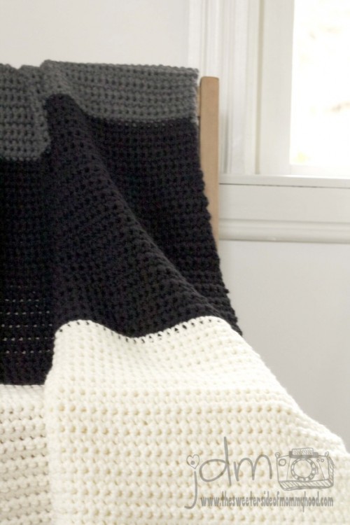 Scandi crocheted blanket