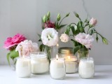 geranium and rose scented candles