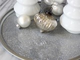 silver glitter tray