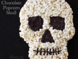 white chocolate popcorn skull
