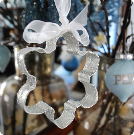 DIY Snowflake Glitter Ornaments