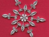 Quilled snowflake patterns