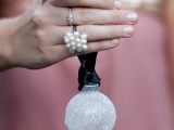 Icy snowball ornaments