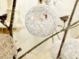 Diy Snowy Balloon Glitter Ornaments