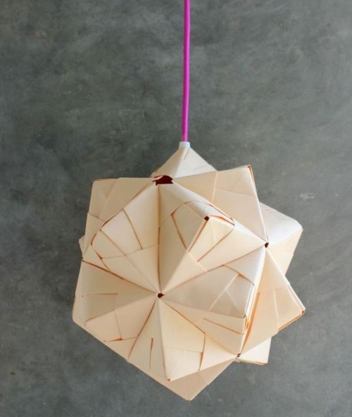 DIY Sonobe Ball Lamp From Paper
