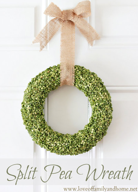 DIY Split Pea Wreath For Spring And Summer