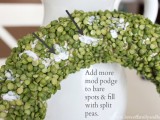 Diy Split Pea Wreath For Spring And Summer