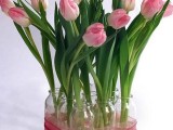 Diy Spring Rose Tulips Centerpiece