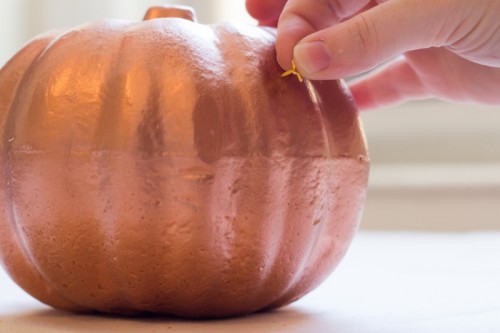 DIY Star Studded Pumpkin For Fall Decor