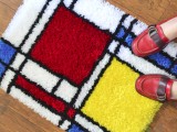 color blocked rug