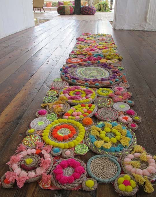 colorful rope rug 