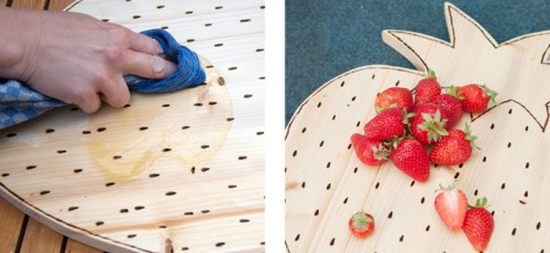 DIY Strawberry Shaped Cutting Board