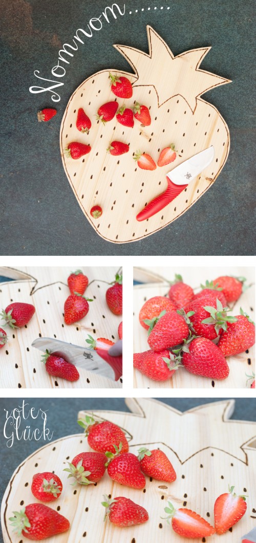 DIY Strawberry Shaped Cutting Board