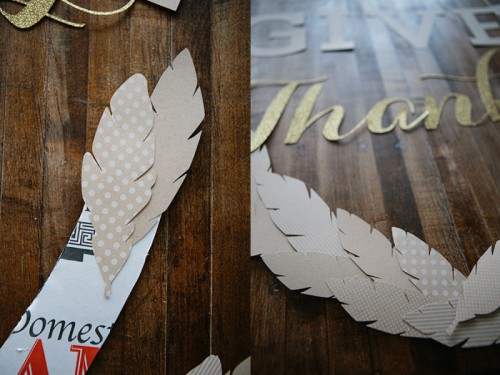 DIY Thanksgiving Frame Of Paper And Cardboard
