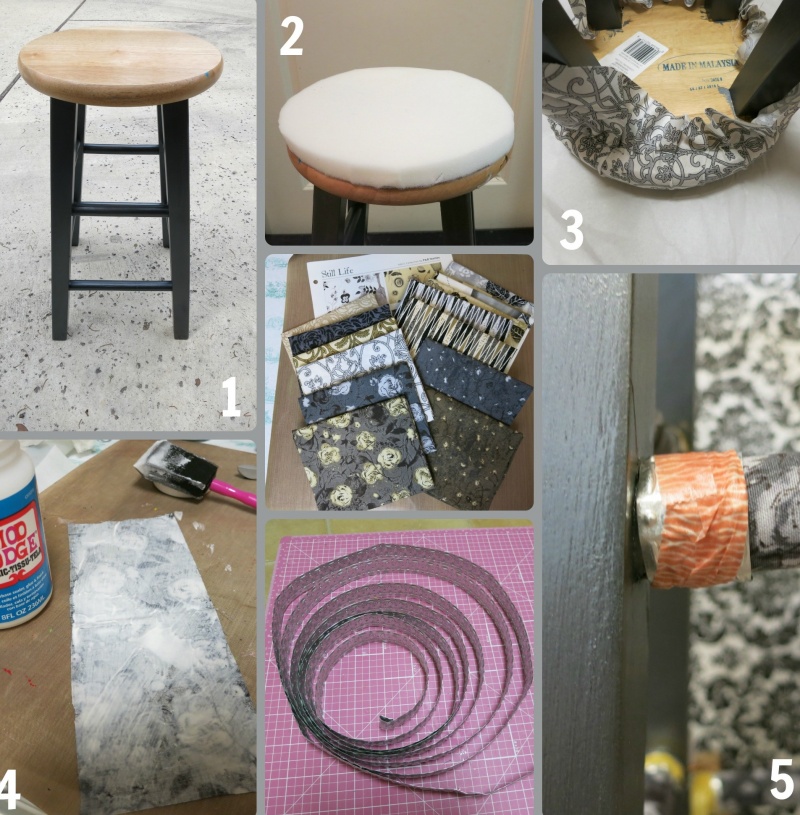 Picture Of diy thrifted wood stool makeover  2