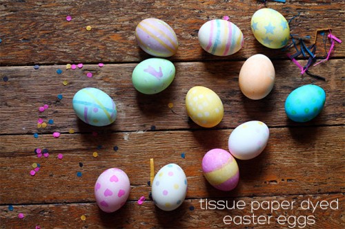 Diy Tissue Paper Dyed Easter Eggs
