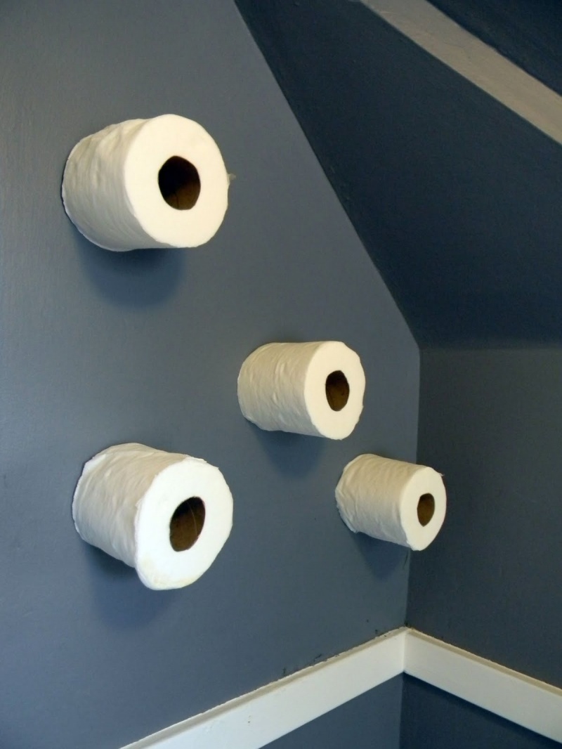 Diy Toilet Paper Storage On A Wall