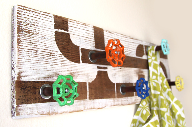 reclaimed wood and faucet hanger