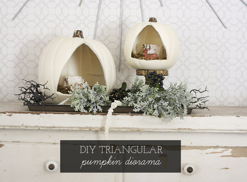 Diy Triangular Pumpkin Diorama