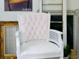 velvet upholstery painted chair