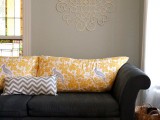 painted upholstered sofa