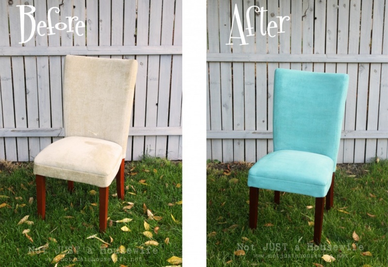 painted upholstered chair (via notjustahousewife)