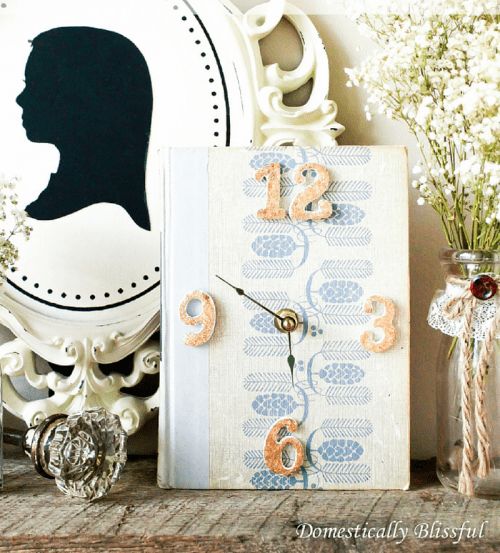 DIY Vintage Inspired Clock From An Old Book