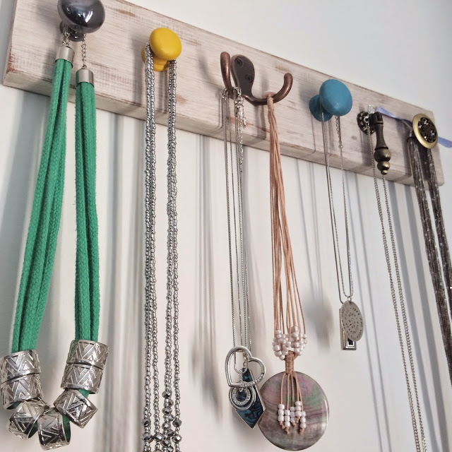 Picture Of diy vintage inspired jewelry wall hanger  5