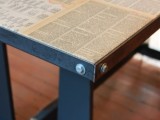 Diy Vintage Table With Dictionary Pages Top