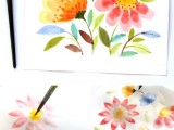 watercolor flowers art