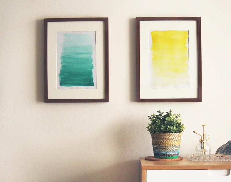 ombre watercolor art (via makerssociety)
