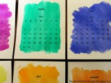 watercolor desk calendar