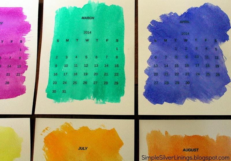 watercolor desk calendar (via simplesilverlinings)