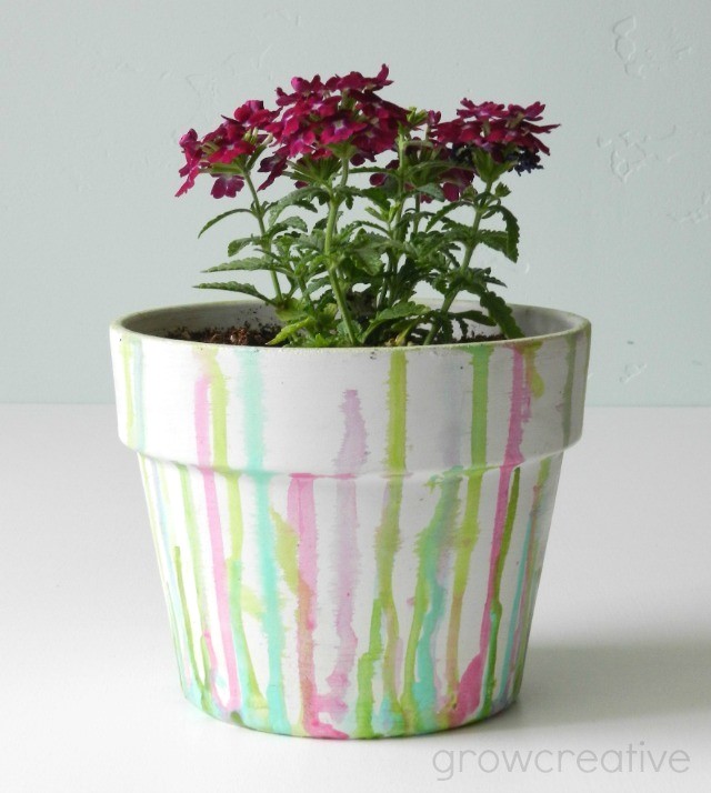 dripped watercolor pot (via growcreative)