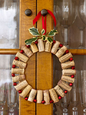 Diy Wine Cork Christmas Wreath