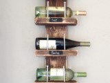 vintage wine rack of upcycled wood