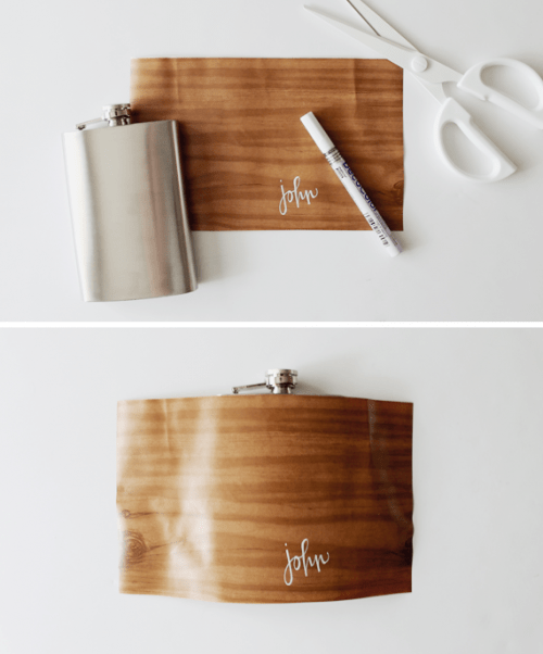 DIY Wood Grain Flask For Father’s Day