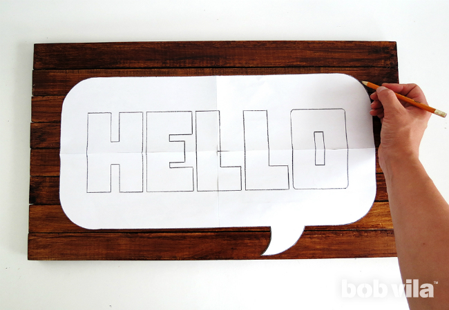 Diy wooden doormat with a cheery greeting  5