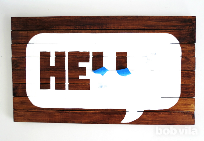 Diy wooden doormat with a cheery greeting  7