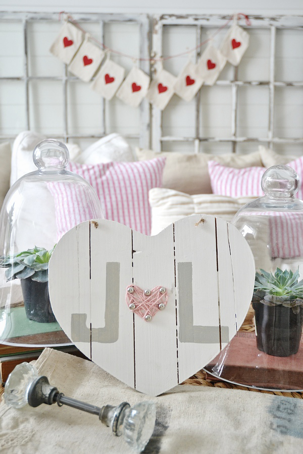 Picture Of diy wooden heart and string valentines day art  6