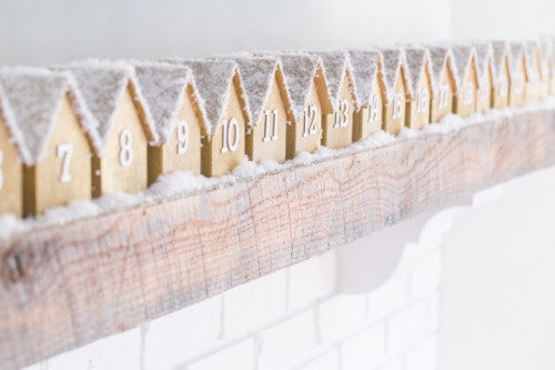 DIY Wooden Houses Advent Calendar
