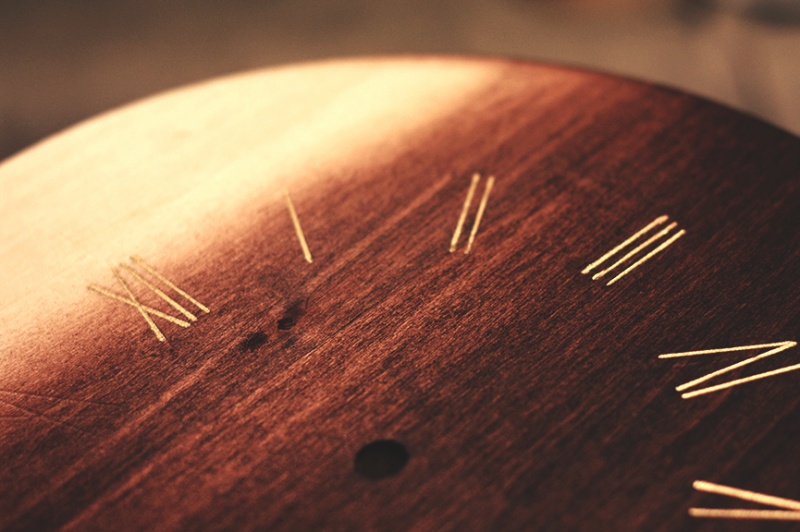 Picture Of dreamy diy sunset inspired wooden clock  3