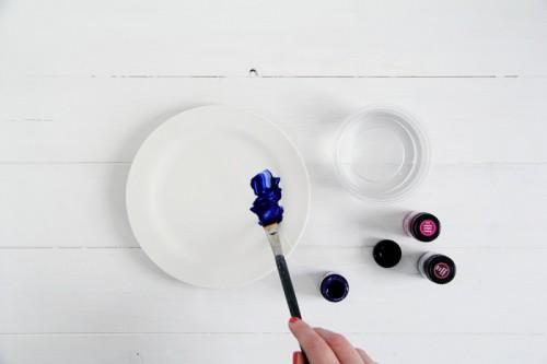 Dreamy DIY Watercolor Tableware To Make