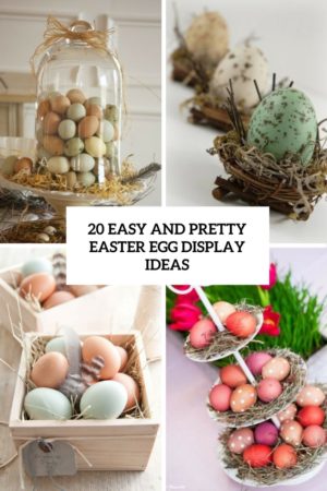 Easter 10-Minutes Centerpiece With Grass And Eggs